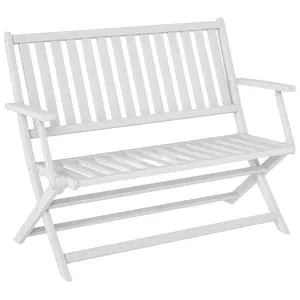 2-Person Foldable Wood Outdoor Bench X Shaped Folding Garden Bench For Small Spaces Like Balcony Or Courtyard Natural Wood Look Seats Two Adults 46.5 Inches Wide