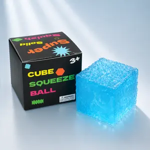 Lifelum Squishy, Crystal Bead Ice Cube Squeeze Ball Squishy Toy Sensory Fidget Stress Relief Toy Satisfying Textured Desk Toy