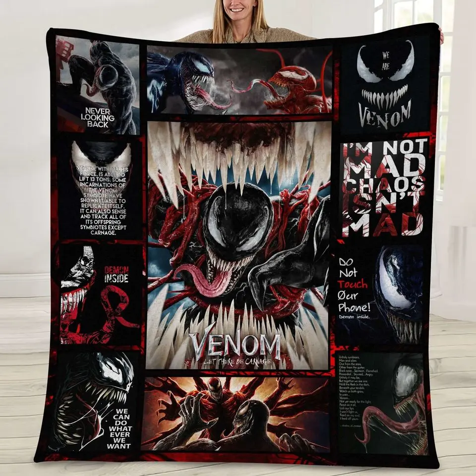 Venom Fleece Blanket Fleece Blanket, Cloud-Like Fleece Throw ️ | Warmth You’ll Love