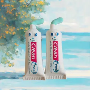 Cute Toothpaste Tube Shaped Makeup Bag with Pencil Case, Polyester Desktop Organizer, Perfect Gift for Stationery Lovers