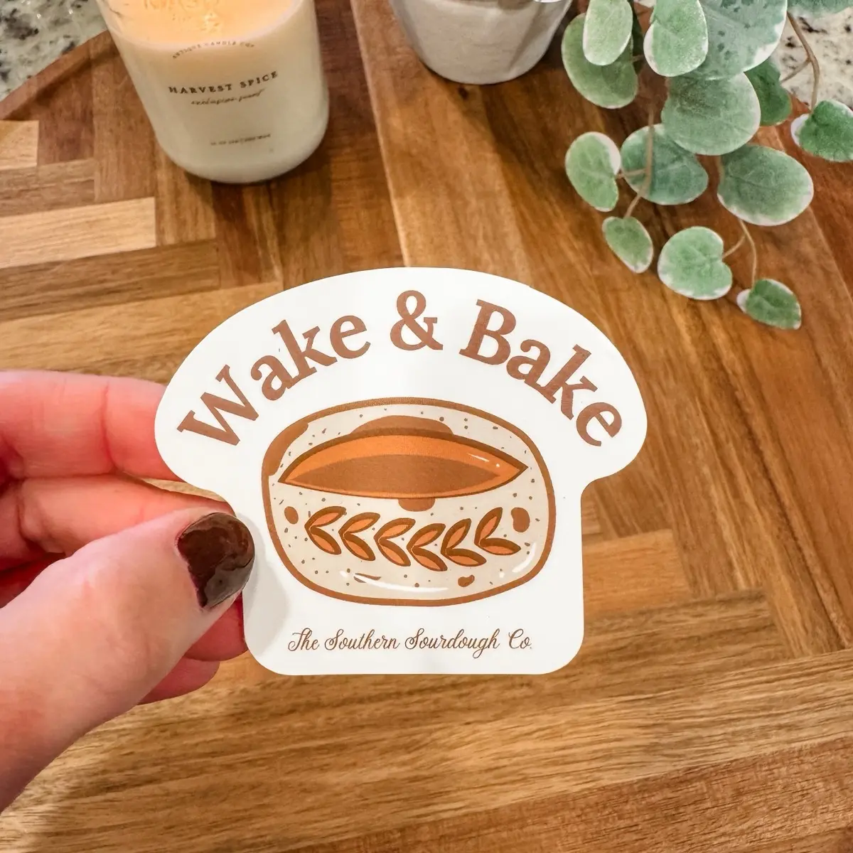 CLEARANCE "Wake & Bake" Waterproof Vinyl Sticker to Decorate Water Bottles, Laptops & Tablets and More!
