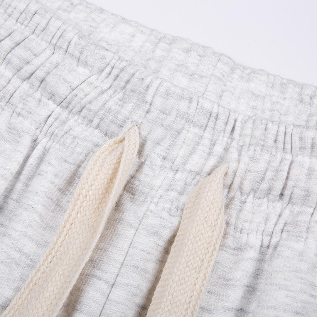 Men's 6-Piece Solid Color Drawstring Casual Long Pants, Street Style Loose Fit Sports Pants