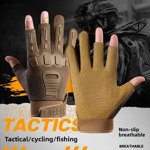 Tactical Gloves Cycling Fitness Sports Outdoor Fighting Climbing Mountaineering Wear-resistant Non-slip Thickened Protective Full Finger Motocross Off-Road Gloves