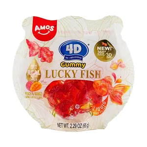 Amos Sweets 4D Goldfish Gummies Juicy Filled Candy Mixed Fruit Flavor 2.3 oz Exam Success Treats