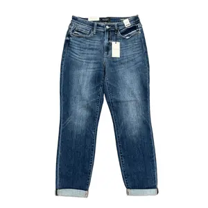 Judy Blue Midrise Cuffed Boyfriend Jeans