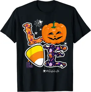 Love Gigi And Candy Corn Pumpkin Spider Halloween Costume T-Shirt - Jessicabal Shop 40B09BYTZVD1
