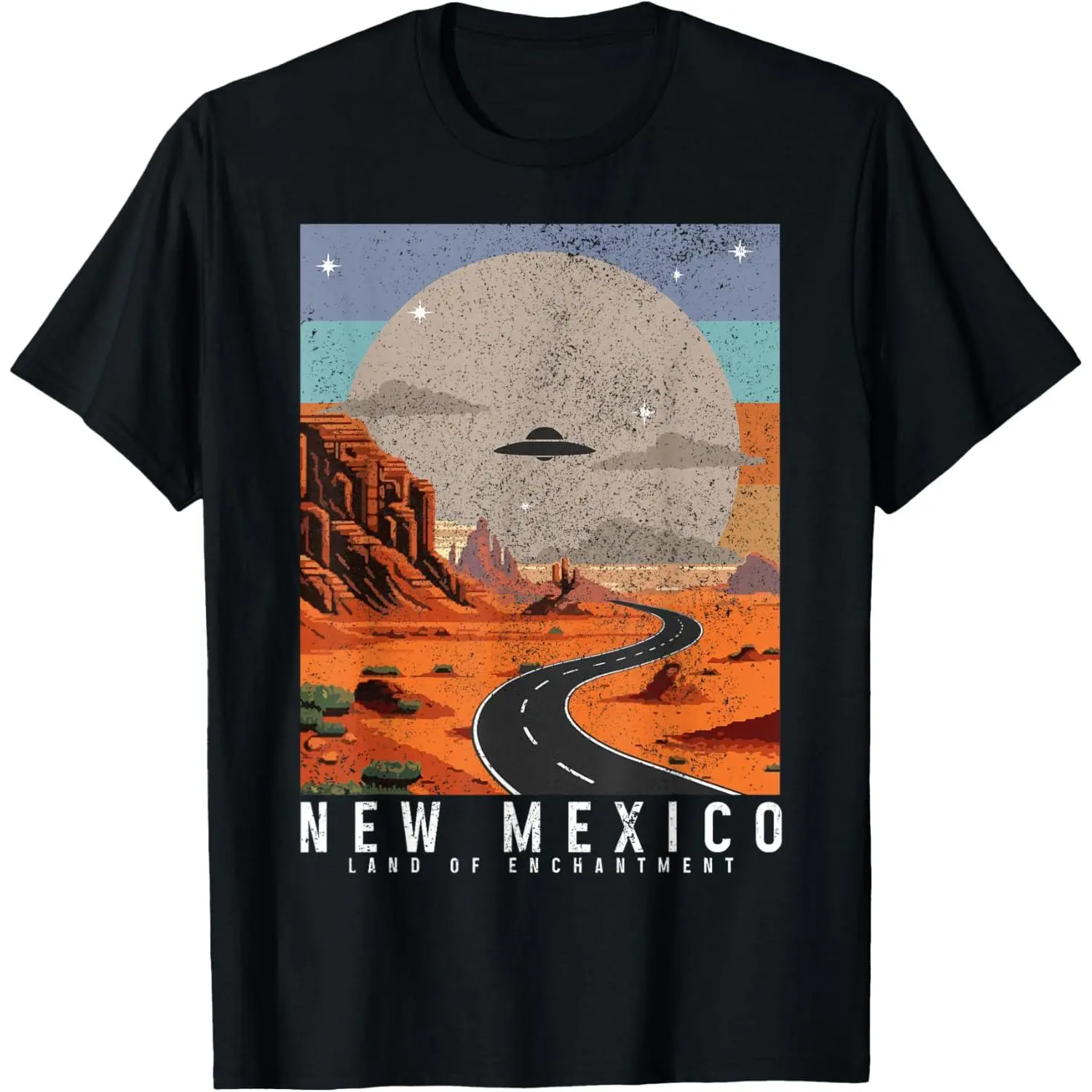 New Mexico The Pride UFO Vintage Roswell Casual Short Sleeve Cotton T-Shirt