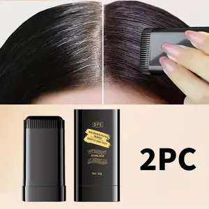 Waterproof Temporary Hair Dye Stick, 2pcs/set Easy Application Portable Design, Long-Lasting Color Without Fading, Perfect for Touch-Ups & Highlights, Hair Coloring