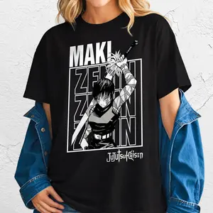 Maki Zenin Jujutsu Kaisen T-Shirt Vintage Streetwear Premium Quality Apparel Featuring Your Favorite Characters Perfect for Anime Fans