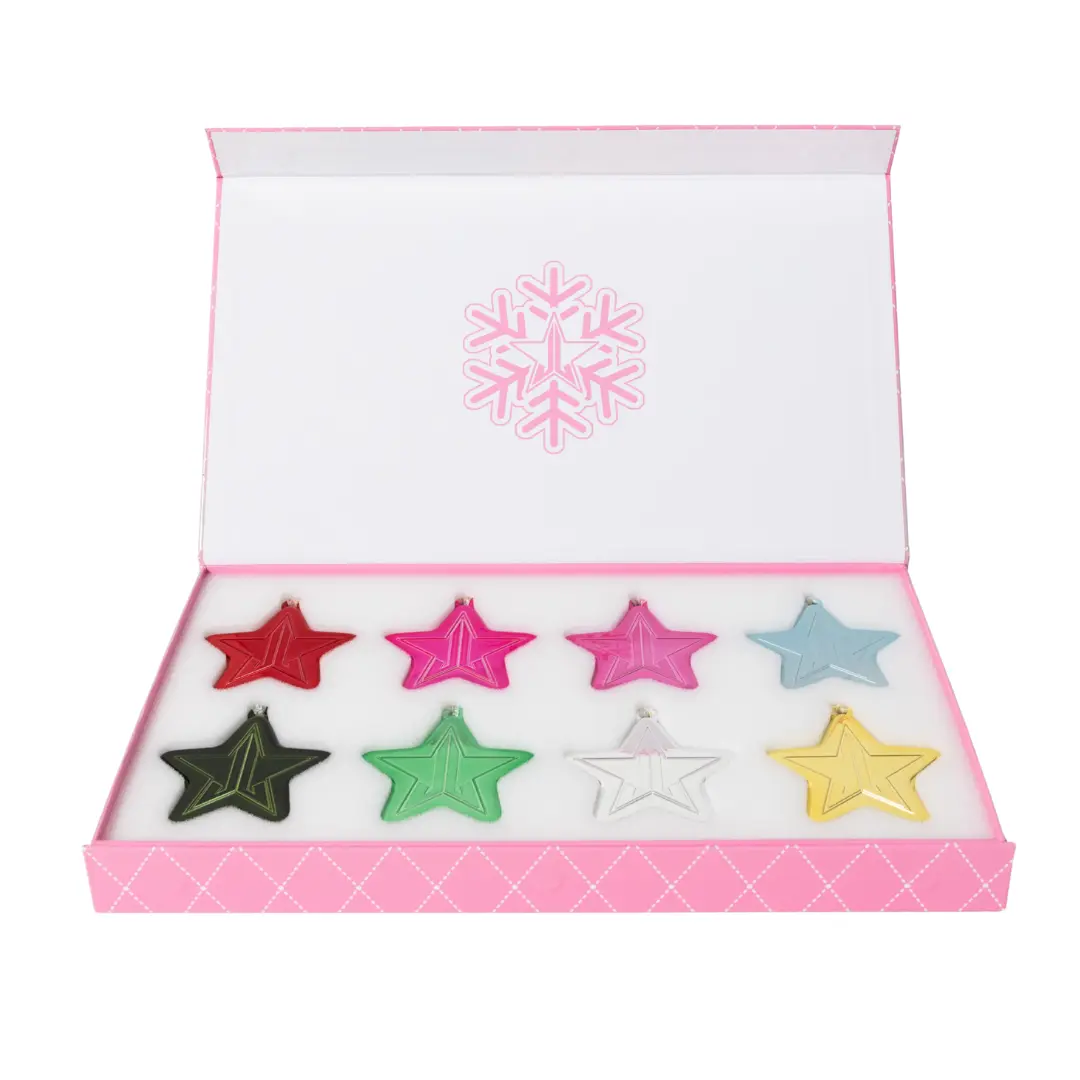 Star Ornament Set - Includes 8 Star Ornaments in a beautiful Gift Box Set