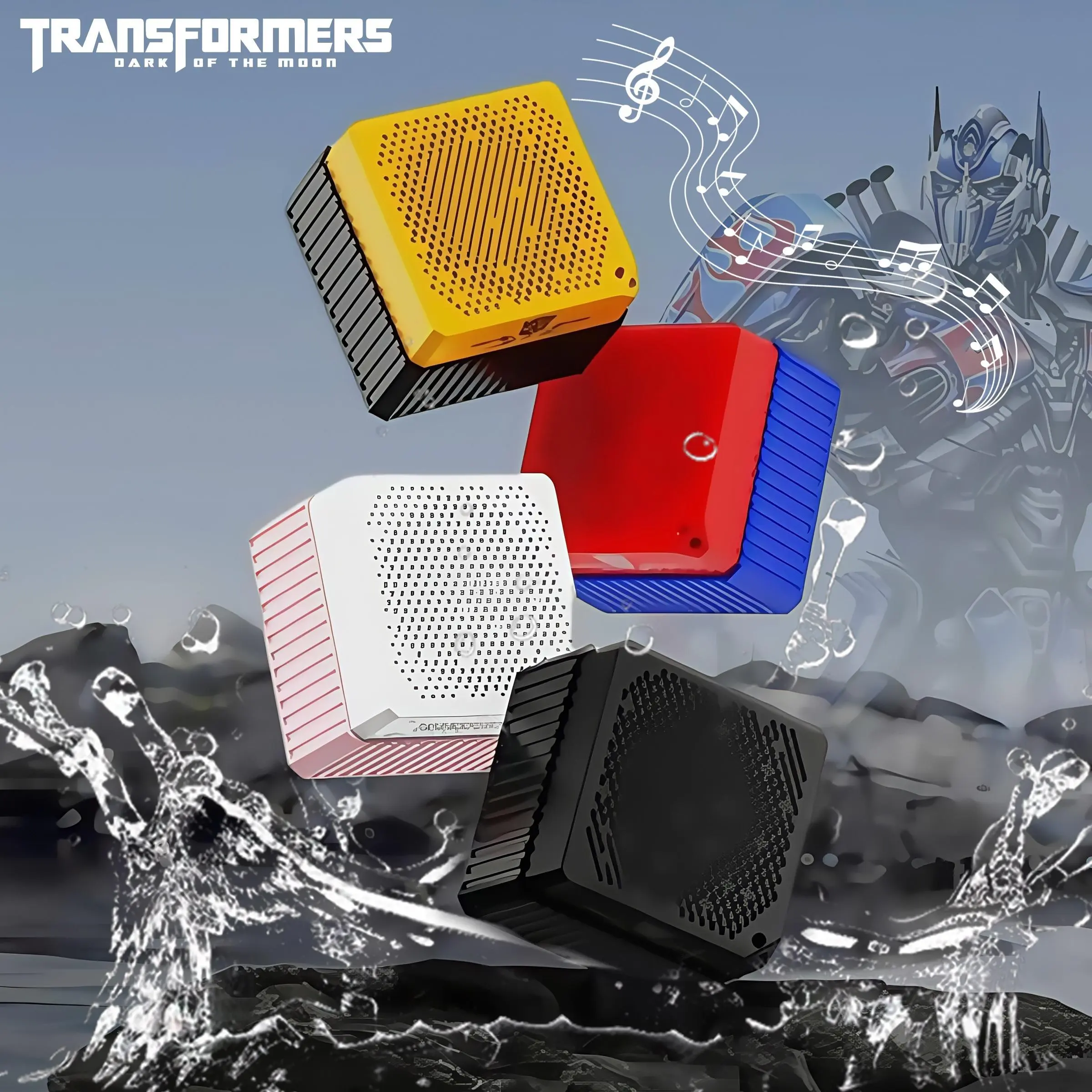 TRANSFORMERS Transformers TF-Y12 Outdoor Waterproof Speaker, Compact & Lightweight Speaker with Deep Bass Sound, IPX6 Waterproof Type-C Fast Charging Speaker, Audio