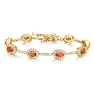 Emerald Tennis Bracelet – 14K Gold Plated, Sparkling CZ, Adjustable Fit, Perfect Gift