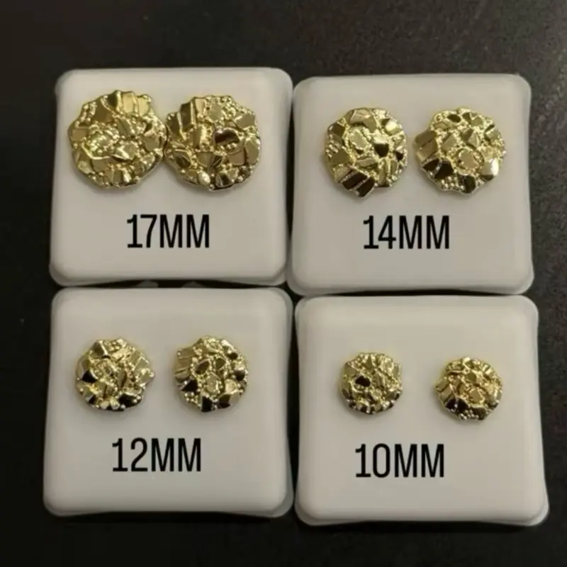14k round Nugget Stud Earrings 14k round Nugget Stud Earrings