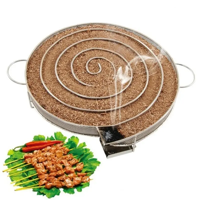 Cold Smoke Generator for BBQ Grill or Smoker - Versatile Tool for Salmon Meat and Hot/Cold Smoking, Stainless Steel, Lightweight Design