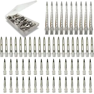 60Pcs Plain Silver Metal Duck Billed Hair Clips, Alligator Roller Clips for Women’s Long Hair Styling Sectioning and Pin Curls, Bow DIY with Case