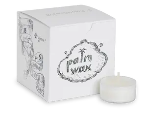 palm wax tealight candles - box of 16 palm wax tealight candles - box of 16