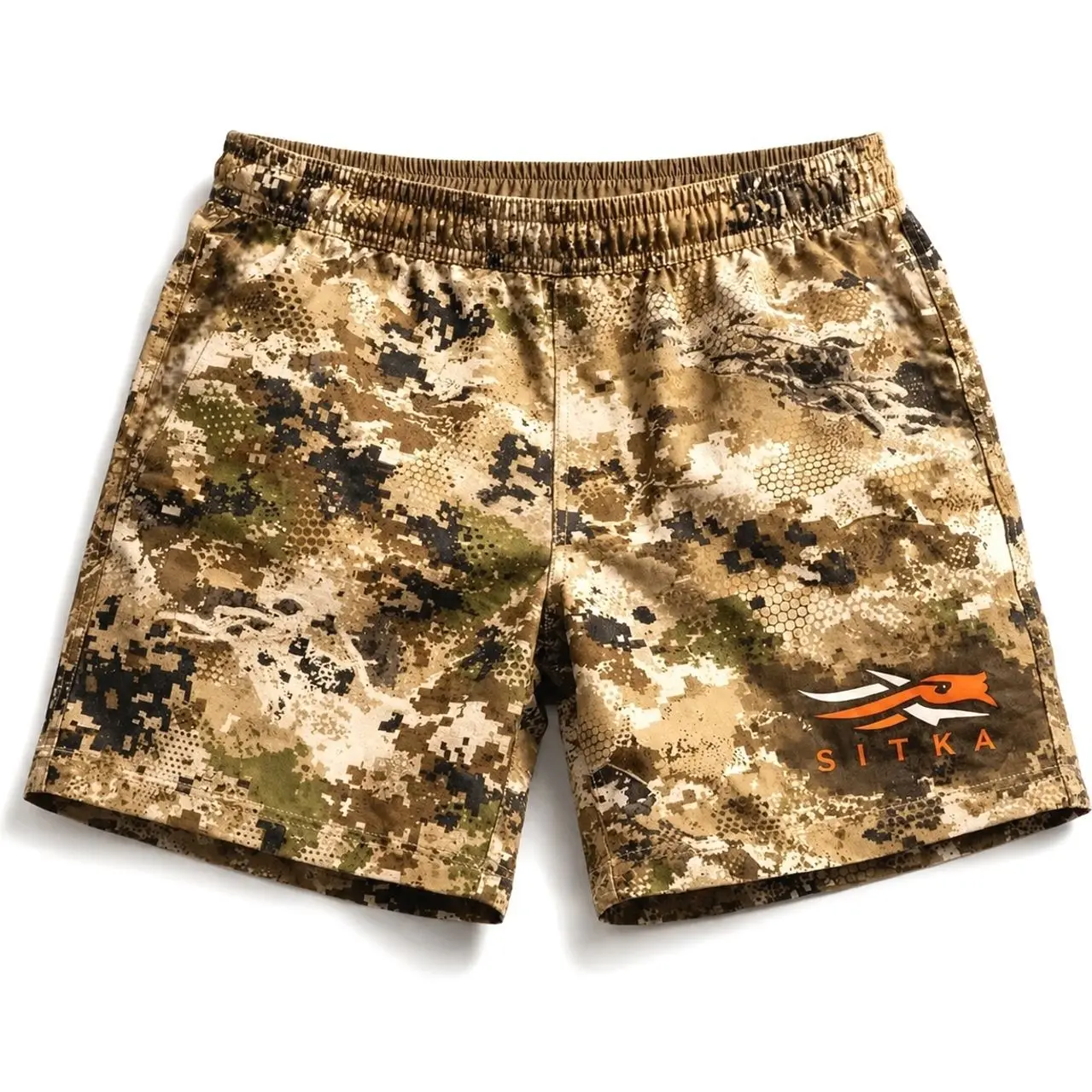 Men’s SITKA Camo Hunting Shorts, Lightweight Quick Dry Athletic Running Gym Shorts with Pockets for Outdoor Sports and Summer Adventures