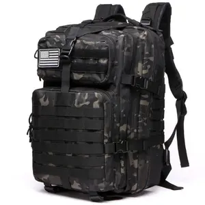 1000D Nylon Waterproof  Knapsack, Trendy Camo Camping Mountaineering Backpack For Hiking & Trekking, Ideal Gifts For Wilderness Enthusiast