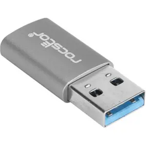 Rocstor  USB Male to USB C Female Adapter USB 3.0 Type-A Male USB Type-C, Grey
