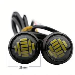 2PCS Eagle Eye LED 23mm 4014 12SMD Daytime Driving Standby Turn Signal Lamp Reverse Lamp High-power License Plate Lamp White