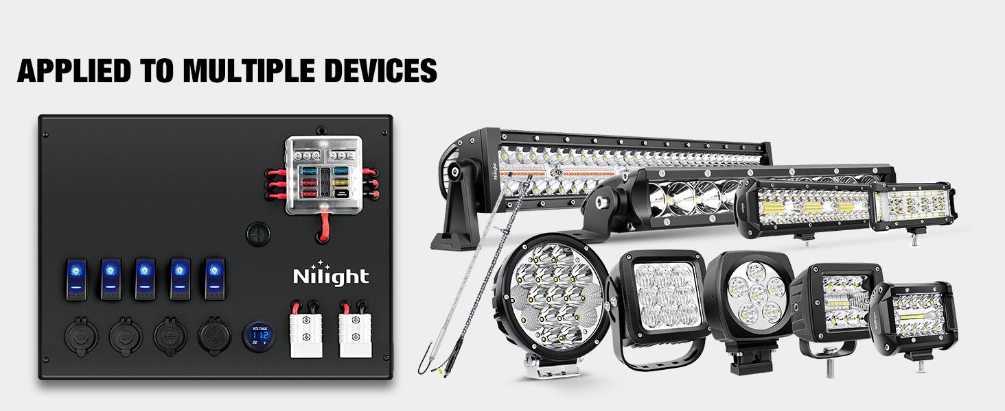 Nilight 12V/24V Camping Electrical System Centre Battery Power Control Box Fuse Block Switches Cigar Socket Voltmeter USB Charger Anderson Connector Ideal for RV Car Canopy Caravan Camper Trailer Van Nilight 12V/24V Camping Electrical System Centre Battery Power Control Box Fuse Block Switches Cigar Socket Voltmeter USB Charger Anderson Connector Ideal for RV Car Canopy Caravan Camper Trailer Van