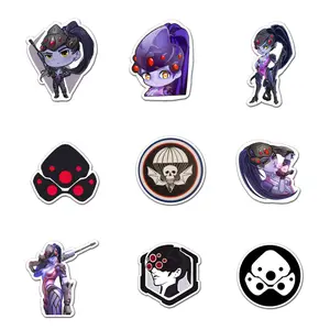 Widowmaker Sticker Pack 9 PCS Vinyl, G Car Wall Kid Phone Book Stickers, Funny Sticker Decal Decor