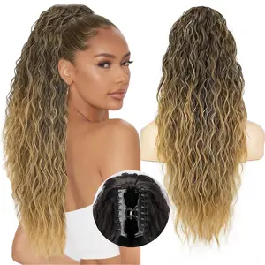 Vigorous Beauty Ponytail Extension Claw Ponytail Hair Extensions for Women 26 Inch Long Wavy Synthetic Hairpiece for Women Daily Party Use