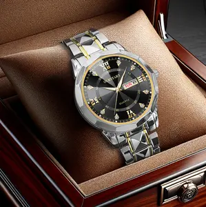 Elegant Men's Stainless Steel Quartz Watch - Perfect for Daily Wear, Business, and Formal Events