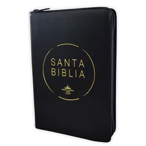 Biblia con Cierre Letra Grande Reina Valera 1960 imit piel negro