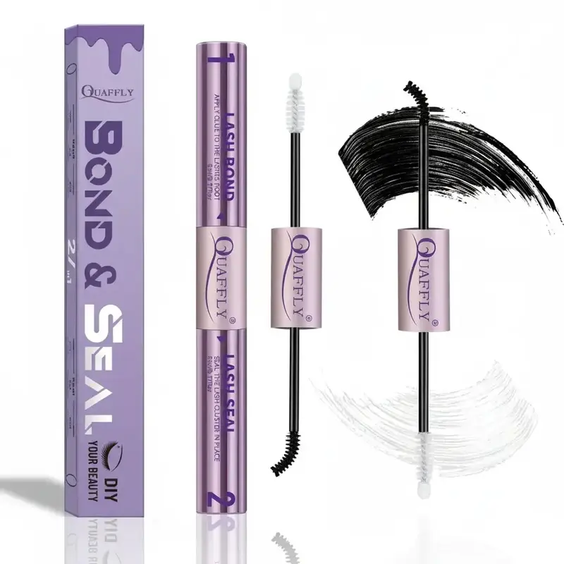 Eyelash Bond & Seal Glue Set, 2pcs/set Waterproof Eyelash Extension Adhesive, Long Lasting Lash Bond & Seal for Women and Girls, Makeup