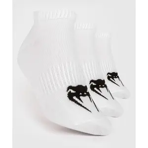 Venum Classic Footlet Socks - Set of 3 - White/Black