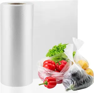 Food Storage Bags, 12" x 16" Clear Plastic Produce Bags, for Food, Fruit, Vegetable, Kitchen, Refrigerator Storage, 350 Bags/Roll (1 Rolls)