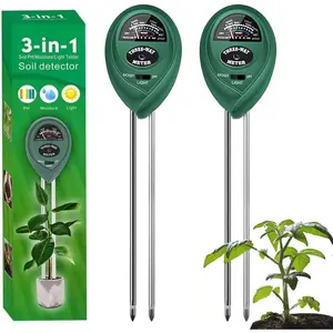 2 Pack Soil Tester, 3-in-1   Meter Light and PH Tester Garden Lawn Farm, Indoor and Outdoor Use, Soil Test Kit Acidity Water