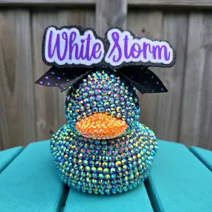 Custom - Made to Order - Bling Cheer Duck with Team or Cheerleader Name