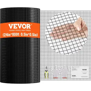 VEVOR Hardware Cloth, 36''x 100' 1/2inch Galvanized Wire Mesh Roll, 19 Gauge Chicken Wire Fencing Roll, Vinyl Coating Metal Wire Mesh for Chicken Coop Barrier, Rabbit Snake Fences, Poultry EnclosuresVEVOR Super Brand Day