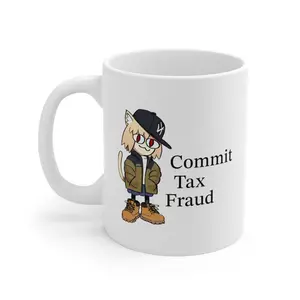 Commit Tax Fraud Neco Arc Mug, Funny Anime Meme, Ironic Mug, Cat Lover Gift, Oddly Specific, Unhinged Mug, Cursed, Cringe, Neko, Waifu