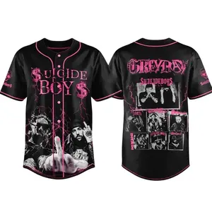 Full Print Suicideboiz Baseball Baseball Jersey Jersey, Suicideboi G59 Jersey Shirt, Vintage Casual Unisex Jersey Shirt for Men & Women, Baseball Jersey for Men and Women, Baseball Jersey Style