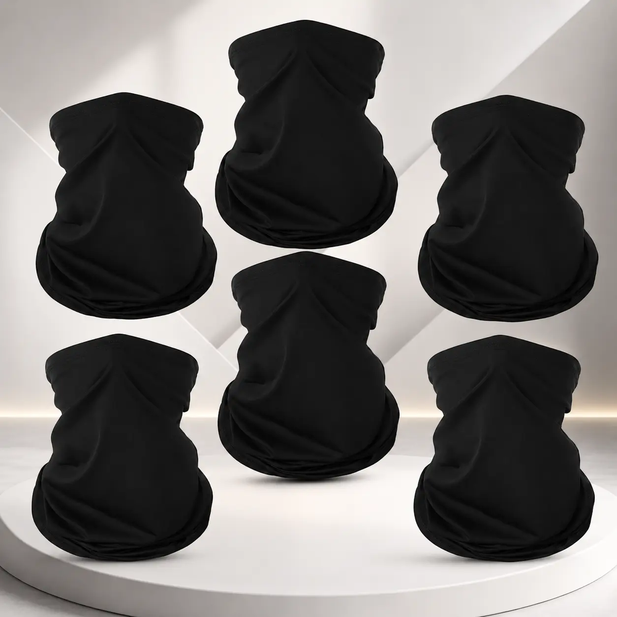 6 Pack Neck Gaiter Headwear for Men Women Breathable Sun Protection Bandana Balaclava Scarf Face Cover for Outdoor Sports Cycling Fishing Hiking