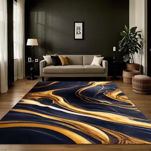 Marble Pattern Floor Mat, Non-slip Soft Floor Carpet, Decorative Area Rug, Universal Floor Mat for Home Living Room Bedroom Hotel