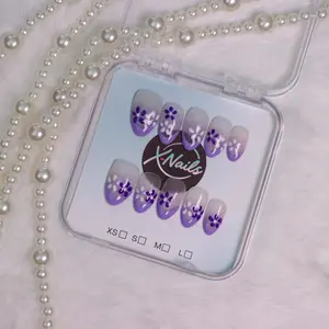 Xnails| 10PCS Handmade Press on nails Almond shape Collection, REUSABLE, fake nails acrylic, press-ons