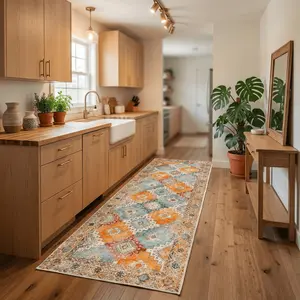 Luxe Persian Runner - Non-Slip & Easy-Clean 60x160cm
