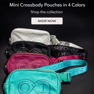 BYOHM Mini Crossbody Pouch Lightweight. Functional. Intentional.  Designed to carry your essentials—without the excess. Adjustable fit, secure storage, and made for everyday movement.  This isn’t just a bag. It’s how you move.