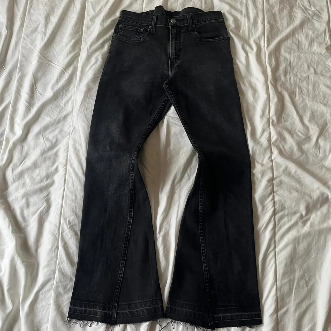 Flared denim