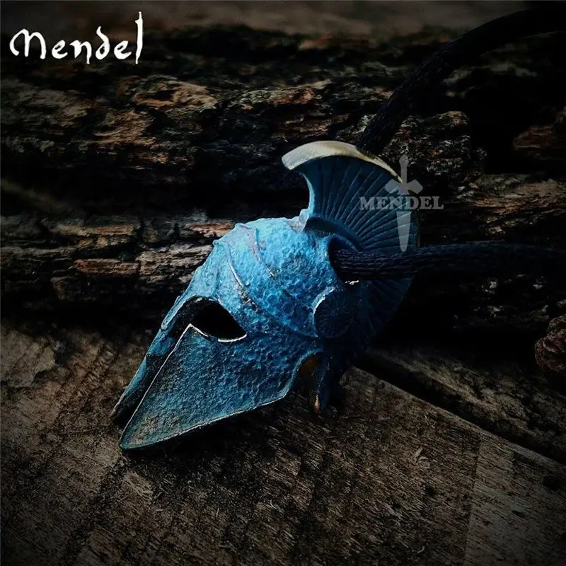 Copper Ancient Roman Spartan Helmet Pendant Necklace