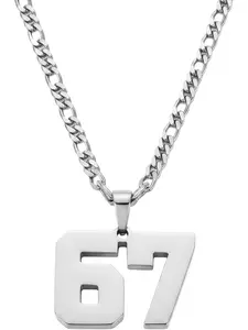 67 Pendant Necklace for Men & Women Meme Jewelry Hip Hop Streetwear & Football Chain