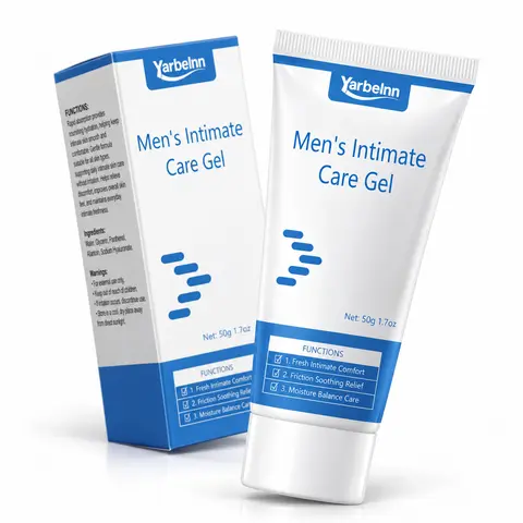 Yarbelnn Men’s Intimate Care Gel - 18 Months Shelf Life, Odor Control, Sweat Control, Gentle Cooling Comfort, Moisturizing Nourishing Cleansing Care, Itching Relief