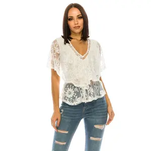 Annva USA Lace White Top