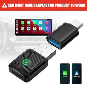 Wireless CarPlay Adapter by Cableet – Convert Wired to Wireless, Plug & Play, Fast & Stable Connection, hands-free call,Apple & Android Auto Compatible, Compact Design