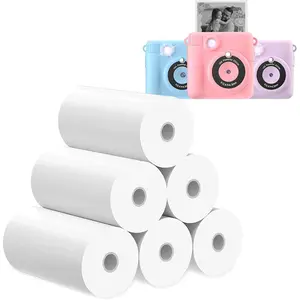 Printer Paper, 6 Rolls for Kids Instant Print Camera, HD Printing Thermal Print Paper Set Portable Refill Print Paper