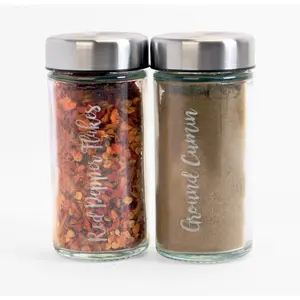Orii Spice Labels, 40 Pre-Printed (White, Bromello Font)